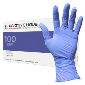 Indigo Powder Free Nitrile Exam Gloves - Large 100 Pack