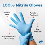 Dealmed Sky Blue Nitrile Exam Gloves - Medium