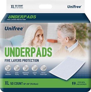 Unifree Super Absorbent Disposable Bed Pads 50 Count