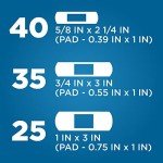 Amazon Basic Care Flexible Fabric Adhesive Bandages, First Aid and Wound Care Supplies, Assorted Sizes, 100 Count