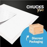 Chucks MAX Hospital Bed Pads Disposable Adult 36 x 36 Breathable Incontinence Pads - XXX-Large Pee Pads for Elderly Adults - Heavy Duty Absorbency Underpads - 400 Lbs. Patient Repositioning [20 Pads]