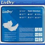LivDry MegaBriefs Adult Diapers, Large, 16-Pack