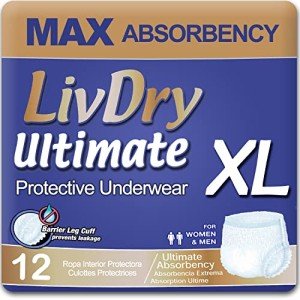 LivDry Ultimate XL High Absorbency Incontinence Underwear