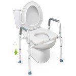 OasisSpace Heavy Duty Raised Toilet Seat with Handles