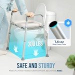 OasisSpace Heavy Duty Raised Toilet Seat with Handles