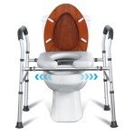 Adjustable Raised Toilet Seat with Handles