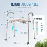 OasisSpace Heavy Duty Raised Toilet Seat with Handles