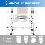 Adjustable Raised Toilet Seat with Handles