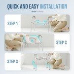 OasisSpace Heavy Duty Raised Toilet Seat with Handles