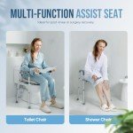 OasisSpace Heavy Duty Raised Toilet Seat with Handles