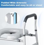 Adjustable Raised Toilet Seat with Handles