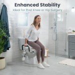 Raised Toilet Seat with Handles for Seniors