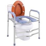 Raised Toilet Seat with Handles - Adjustable Height