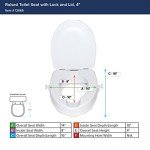 Drive Medical 4" Raised Toilet Seat with Lid