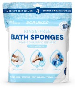 Scrubzz Rinse-Free Bathing Wipes - 25 Count