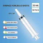 100 Pack Jello Shot Syringes with Lids
