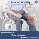 Adjustable Raised Toilet Seat with Handles