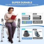 Heavy-Duty Raised Toilet Seat with Adjustable Handles