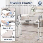 Adjustable Raised Toilet Seat with Handles