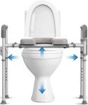 Adjustable Raised Toilet Seat with Handles for Seniors
