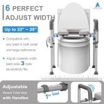Adjustable Raised Toilet Seat with Handles for Seniors