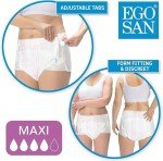 EGOSAN Maxi Adult Diapers with Adjustable Tabs