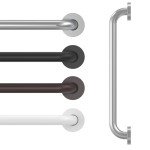 Brushed Nickel 16 Inch Safety Grab Bars
