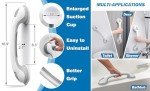 Heavy-Duty 16-Inch Grab Bars for Bathroom Safety