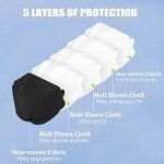 KN95 5-Ply Black Face Masks, 50 Pack