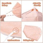 Disposable 5-Ply KN95 Face Masks - 50 Pack