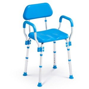 Zler Padded Adjustable Shower Chair for Seniors