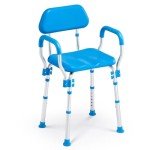Zler Padded Adjustable Shower Chair for Seniors