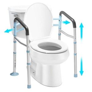 OasisSpace Heavy Duty Toilet Safety Rail Grab Bar