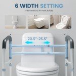 OasisSpace Heavy Duty Toilet Safety Rail Grab Bar