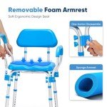 Zler Padded Adjustable Shower Chair for Seniors