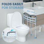 OasisSpace Heavy Duty Toilet Safety Rail Grab Bar