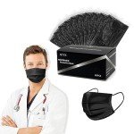 MTYX 3-Ply Black Disposable Face Masks 50PCS