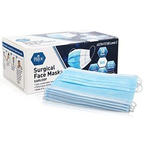 3-Ply Disposable Face Masks for Adults - 50 Pack