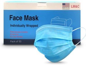USA-Made 3-Layer ASTM Level 3 Masks, 50 Pack