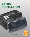 FriCARE 4-Ply Black Disposable Face Masks - 50 Pack