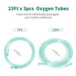 23Ft Crush Resistant High Flow Oxygen Tubing 3 Pack