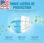 USA-Made 3-Layer ASTM Level 3 Masks, 50 Pack