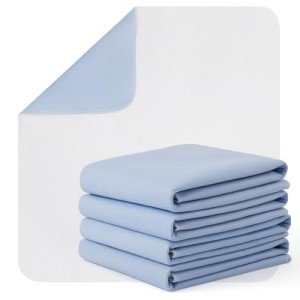 Incontinence Bed Pads Washable Waterproof 36"x38" 4 Packs, Heavy Absorbency Bed Wetting Underpads Bed Pee Pads for Adults, Kids, Elderly, Pets, Waterproof Protective Pad for Bed, Couch, Sofa