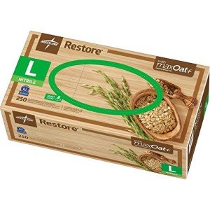 Medline Restore Large Nitrile Exam Gloves, 250 Count