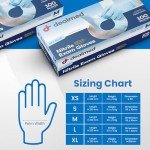 Sky Blue Nitrile Exam Gloves - Large, 100/Box