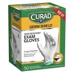 CURAD Shield Nitrile Exam Gloves, Disposable, Tear Resistant