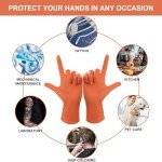 Orange Nitrile Disposable Gloves - 50PCS Large