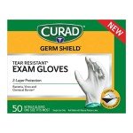 CURAD Shield Nitrile Exam Gloves, Disposable, Tear Resistant