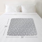 Waterproof Bed Pads Washable, Absorbent Chuck Pads Non Slip for Incontinence, Washable Pee Pads for Dogs, Waterproof Mattress Protector for Seniors, Bedwetting Kids, Hospitals, Pets, 34"x36" 2 Pack