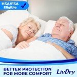 LivDry Adult Diapers Large Incontinence Underwear, Overnight, Leak Protection, 16-Pack